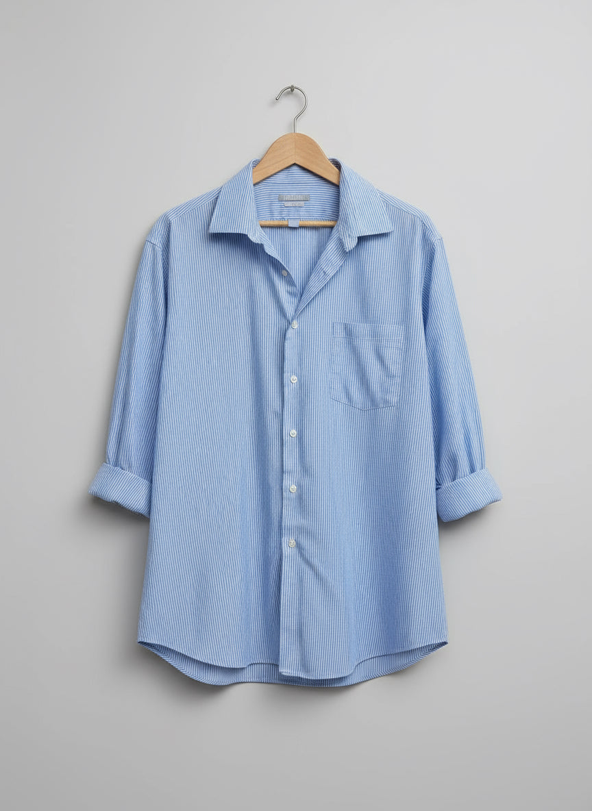 Soft Striped Button up in Blue