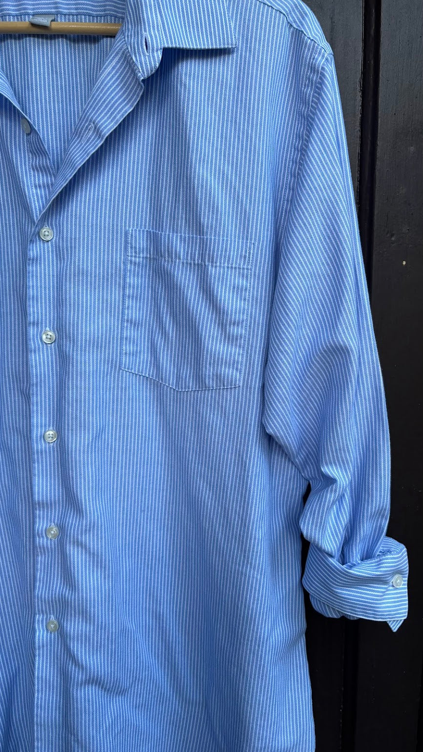 Soft Striped Button up in Blue