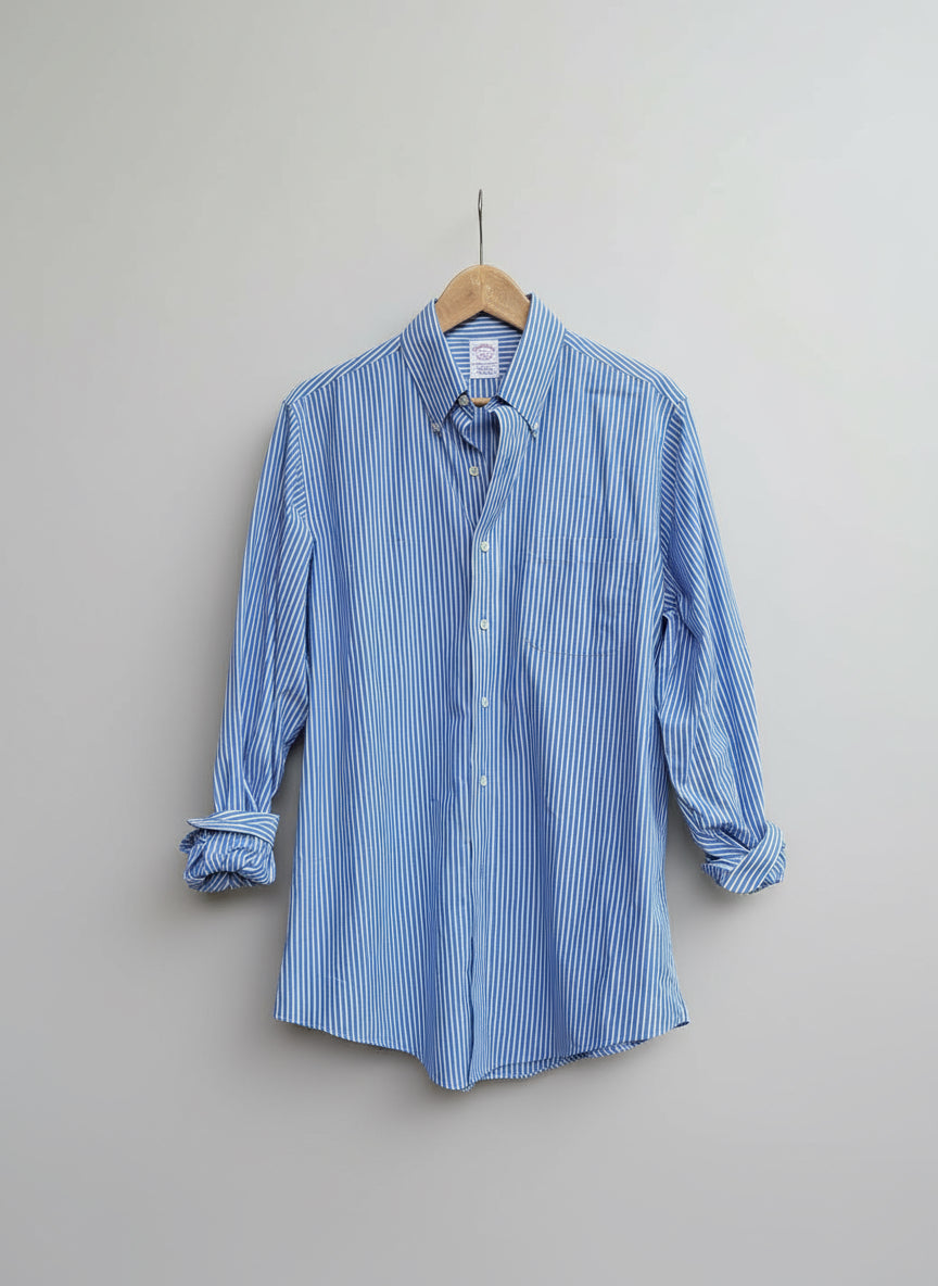 Structured Blue Stripe Shirt