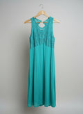 Sea Green High Neck Slip Dress