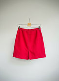 Red Skort with White Stitching Details