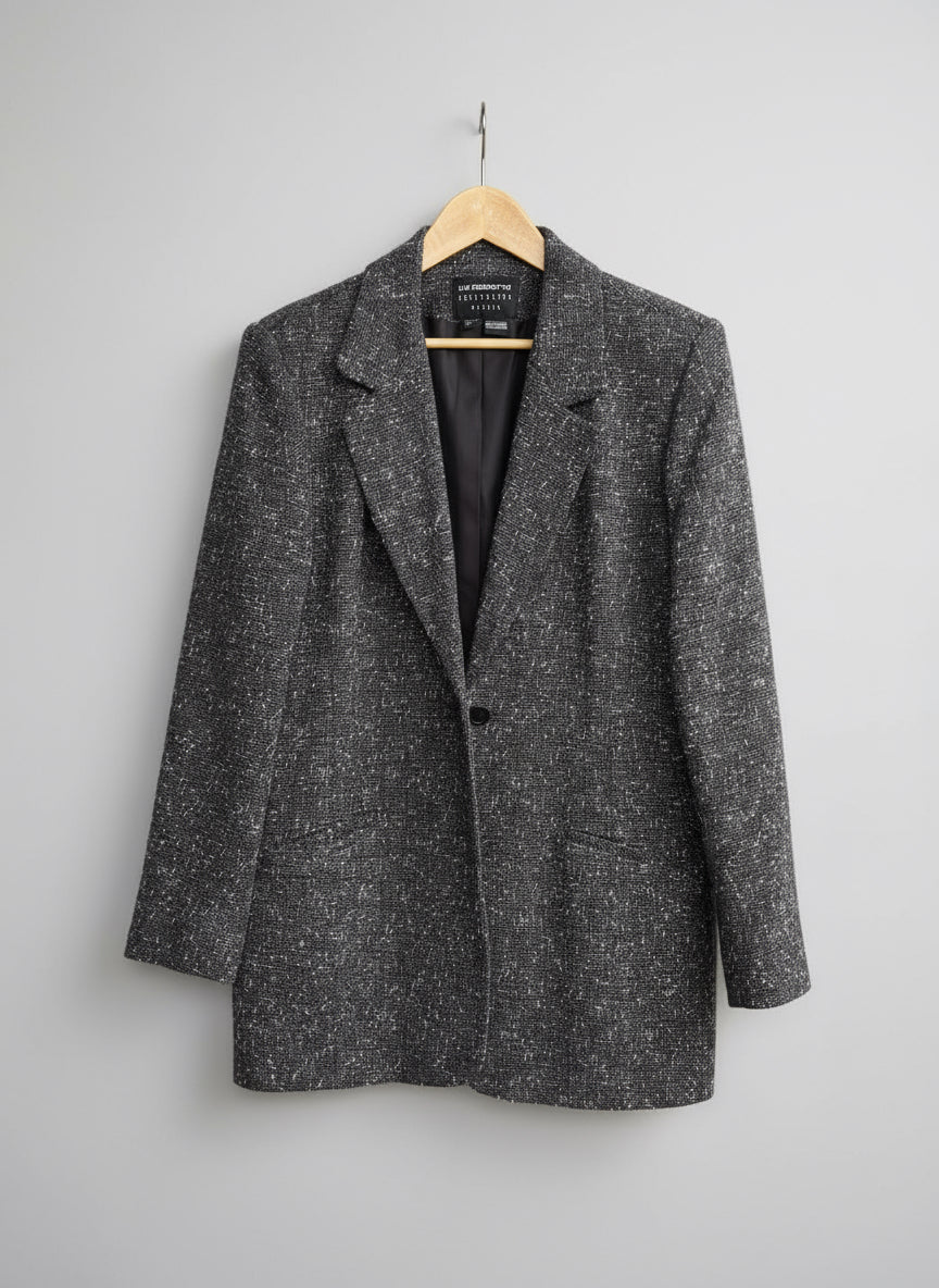 Speckled Blazer in Black