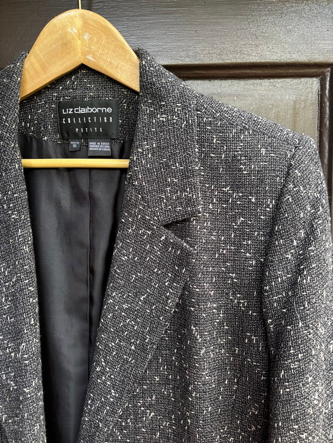 Speckled Blazer in Black