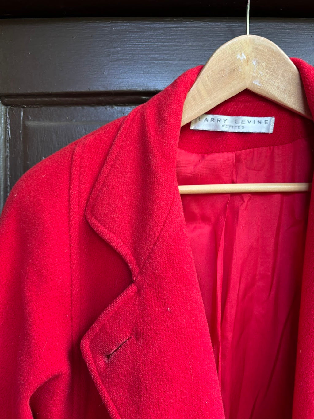 Cherry Red Wool Coat