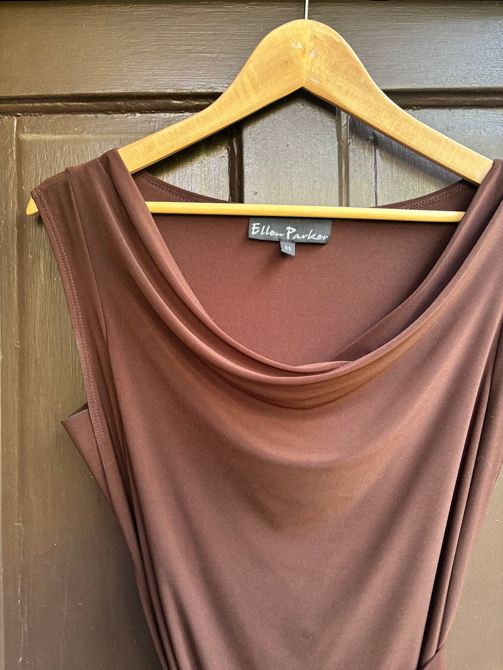 Chocolate Brown Tie Dress