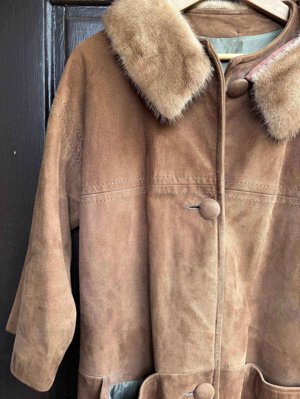Vintage 1960s Fur Trimmed Coat