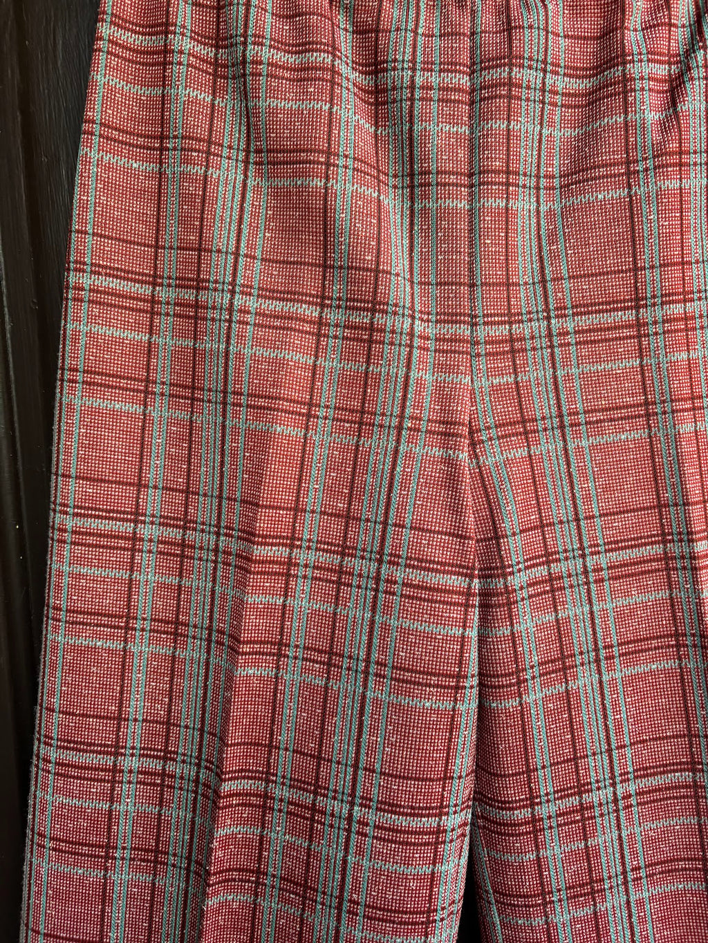 Vintage Plaid Wide Leg Trousers