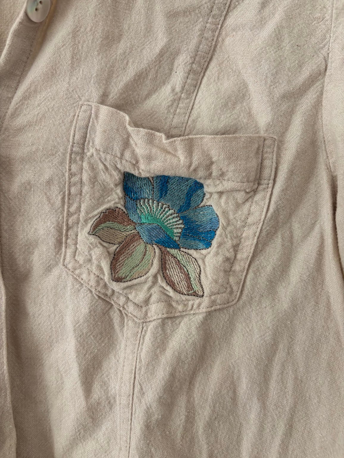 Blue Lotus Button Up
